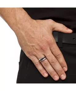 Promo ⭐ Palm Beach Jewelry Men's 3/4 TCW Channel-Set Black Diamond Ring in Platinum over .925 Silver 🤩 -Palm Beach Jewelry Sales Belk 2