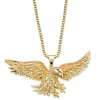 Budget ❤️ Palm Beach Jewelry Men's 1 Cttw. Gold-Plated Cubic Zirconia Eagle Pendant (60mm) Necklace 20" ⭐ -Palm Beach Jewelry Sales Belk 4