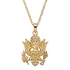 New 🔥 Palm Beach Jewelry Army Pendant Necklace Gold-Plated 20" ✔️ -Palm Beach Jewelry Sales Belk 5020