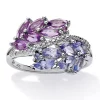 Cheapest 🎁 Palm Beach Jewelry 1.38 TCW Genuine Amethyst and Tanzanite Ring in .925 Sterling Silver 🎁 -Palm Beach Jewelry Sales Belk 8